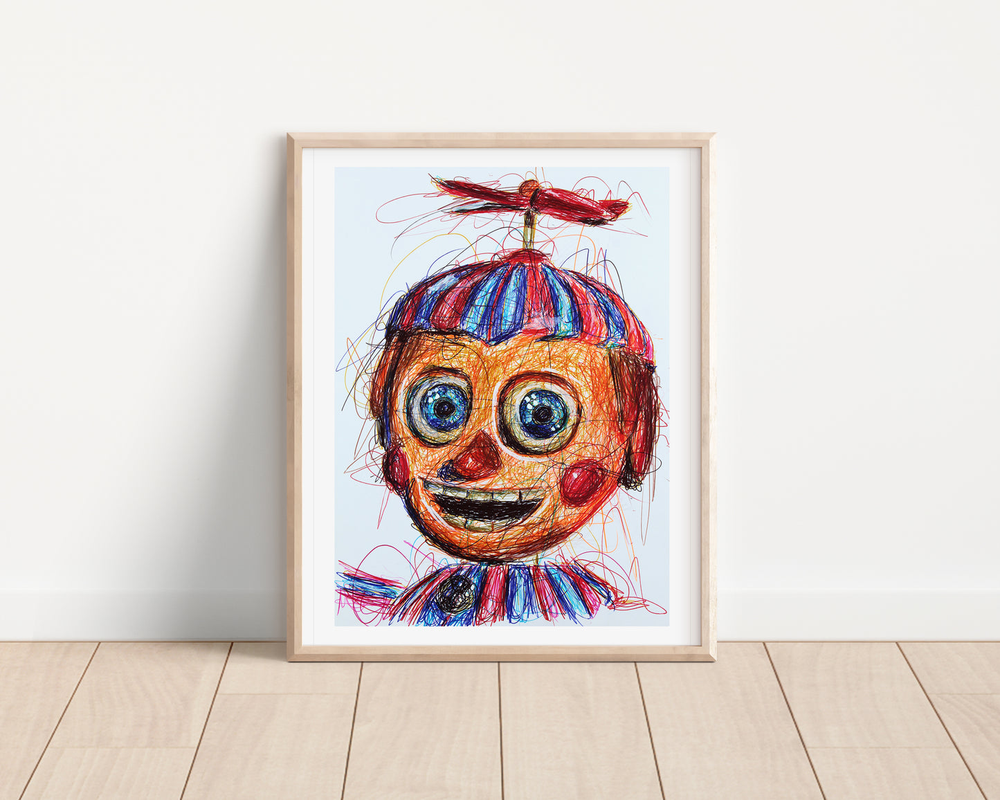 Balloon Boy Ballpoint Pen Art Print
