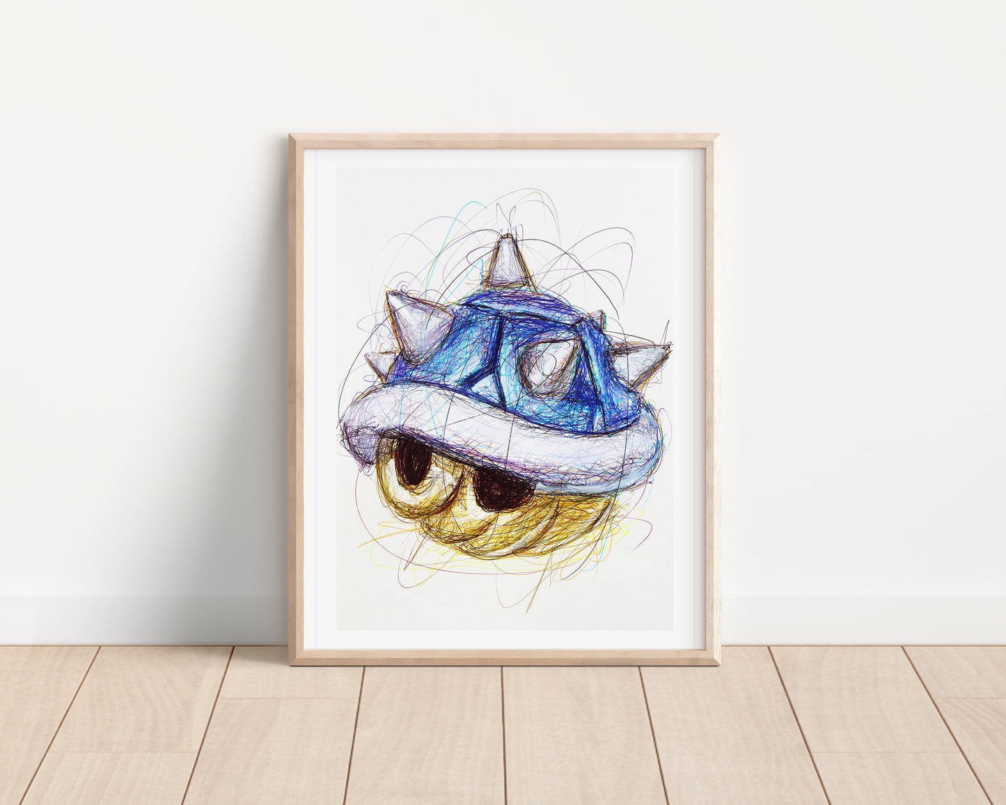 Blue Shell Ballpoint Pen Print