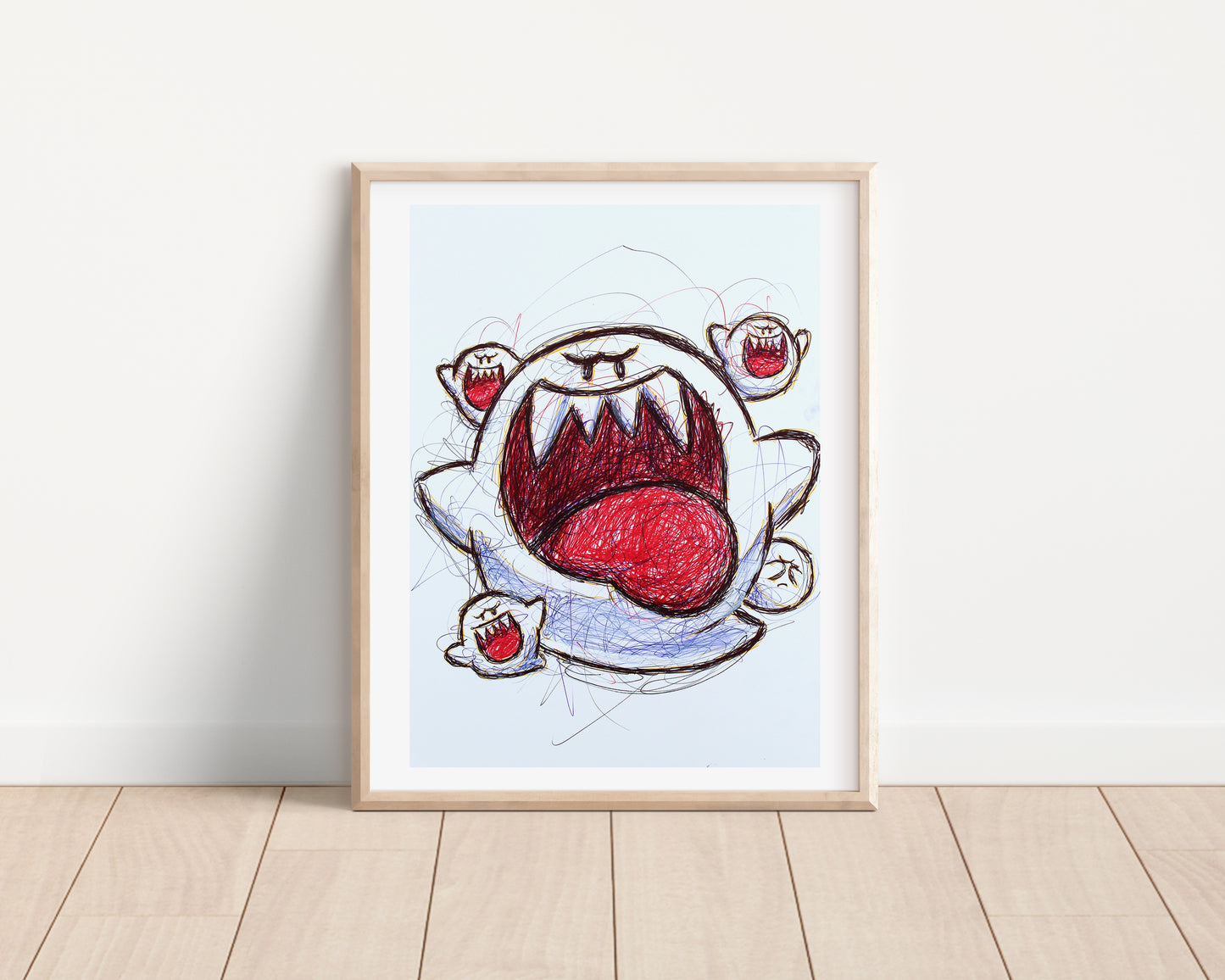 Boo Gang Ballpoint Pen Art Print