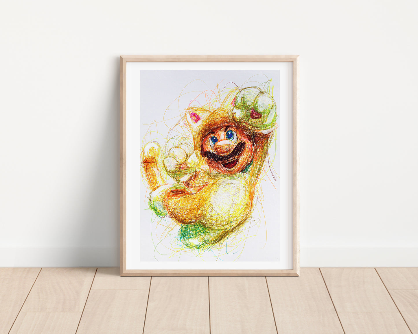 Cat Suit Mario Ballpoint Pen Print