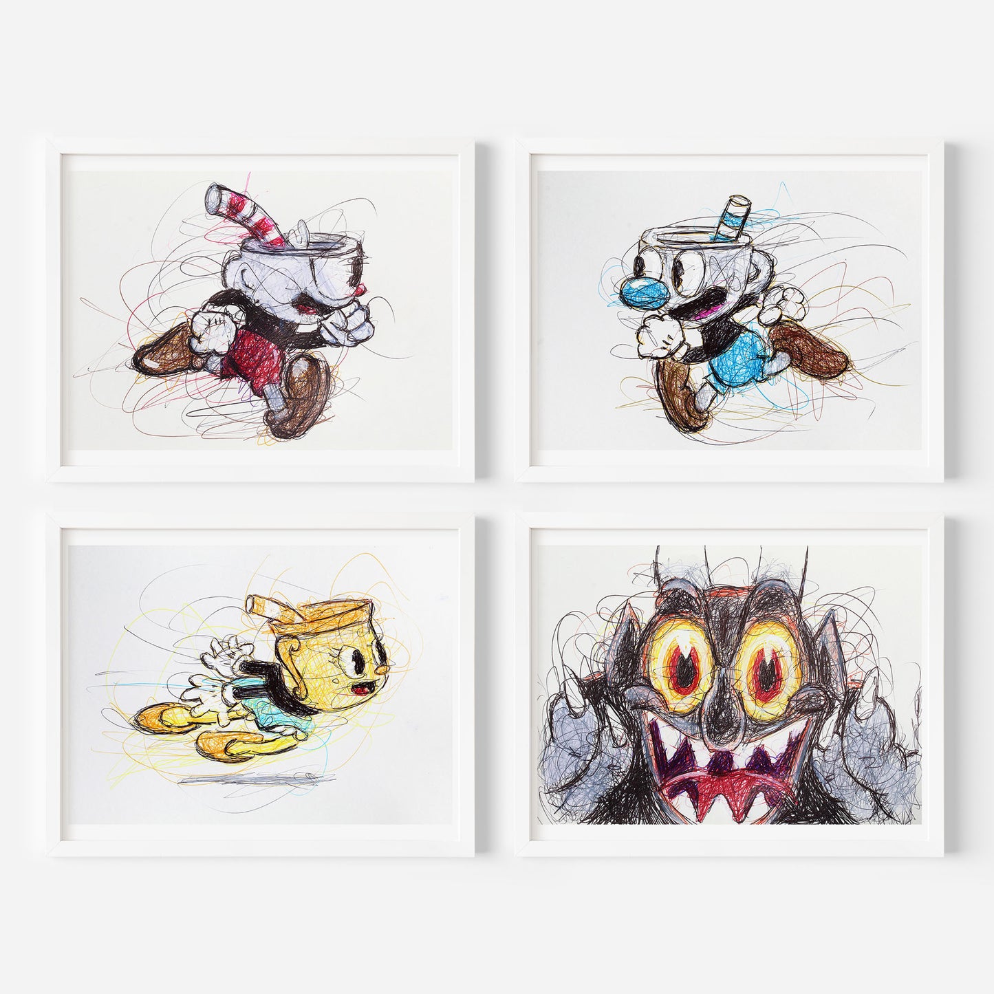 Cuphead Ballpoint Pen Print Set