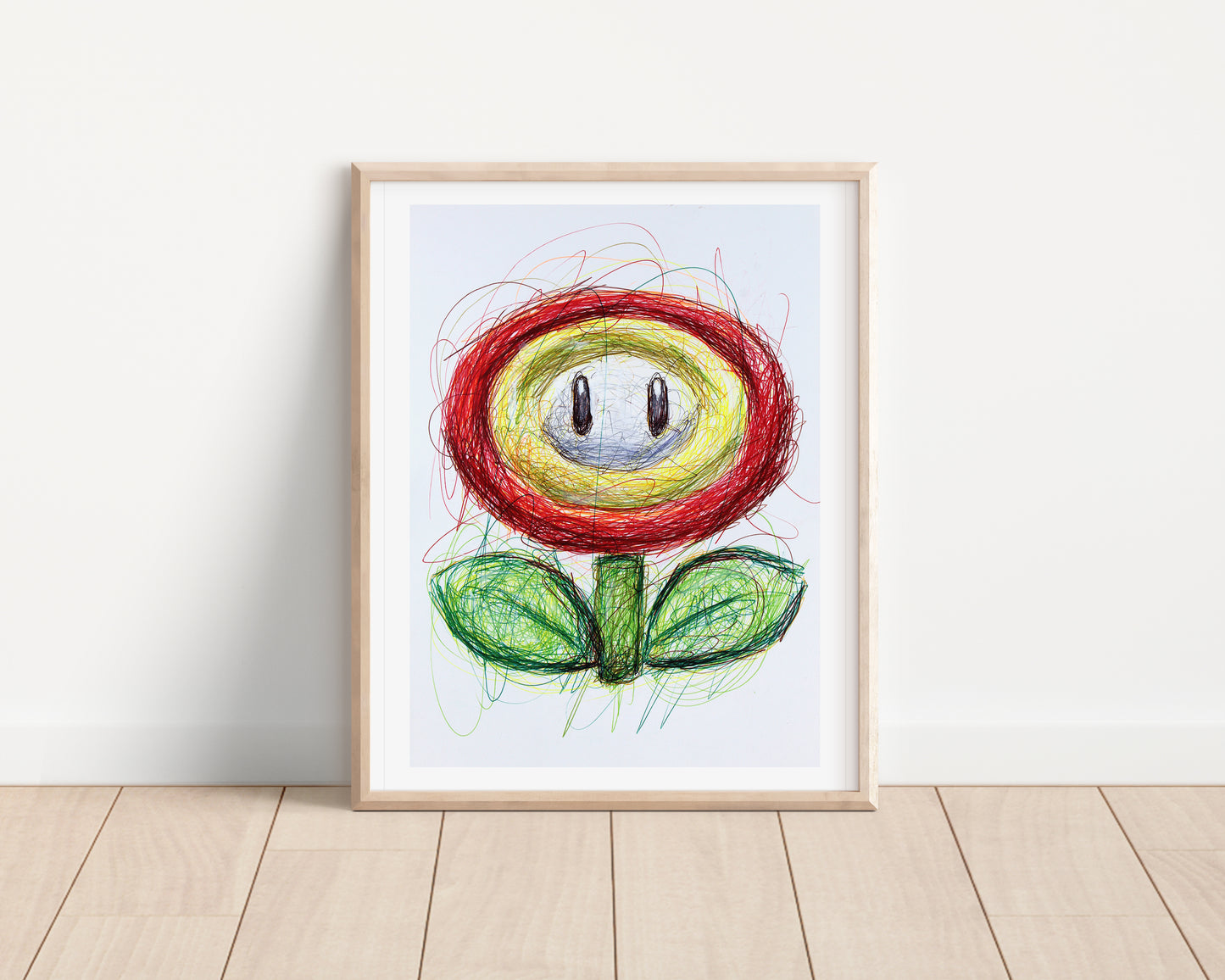 Fire Flower Power Up Ballpoint Pen Print