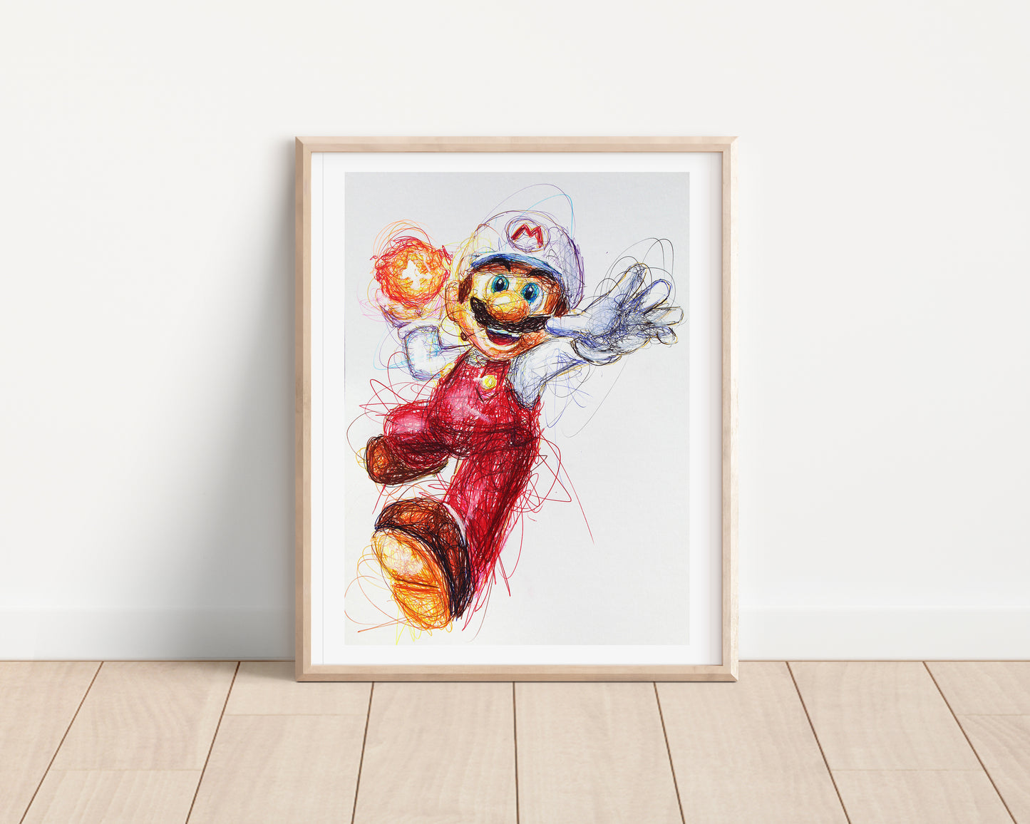 Fire Flower Mario Ballpoint Pen Print