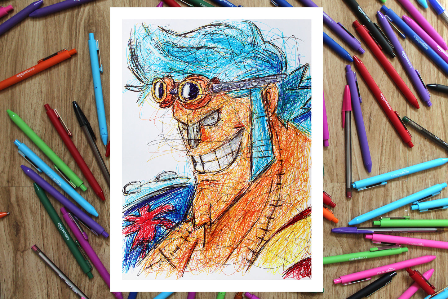 Franky (One Piece) Ballpoint Pen Print