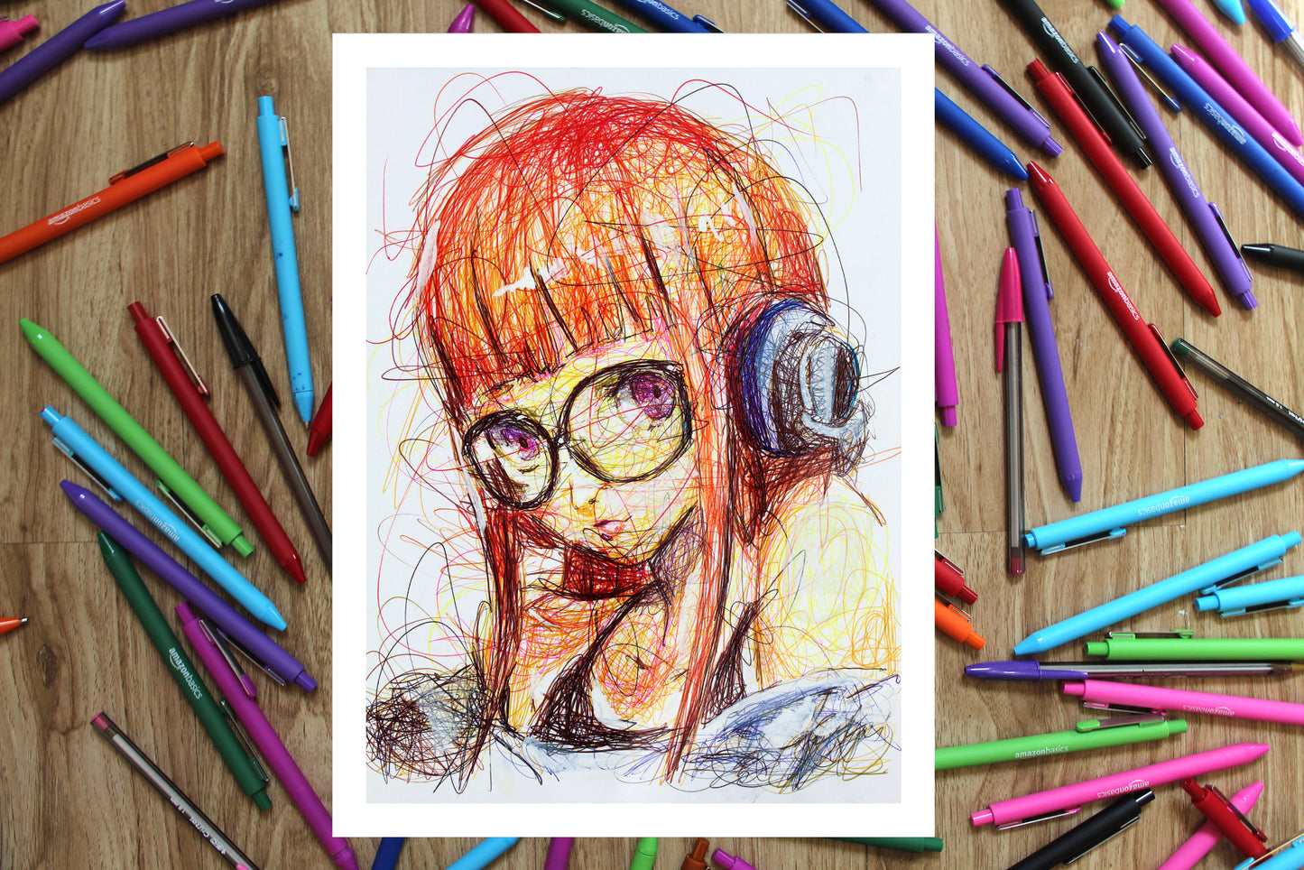 Futaba Sakura Ballpoint Pen Print