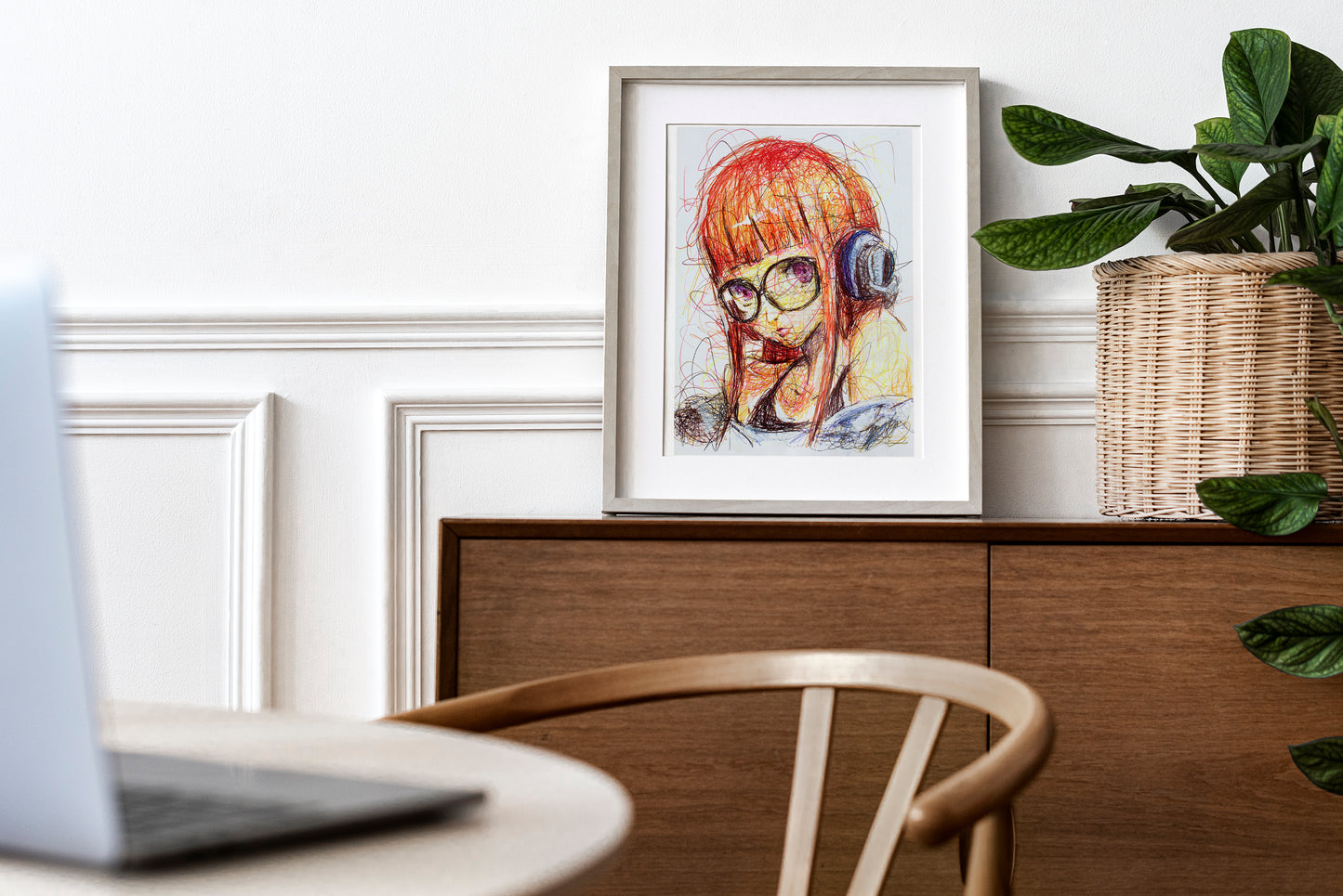 Futaba Sakura Ballpoint Pen Print