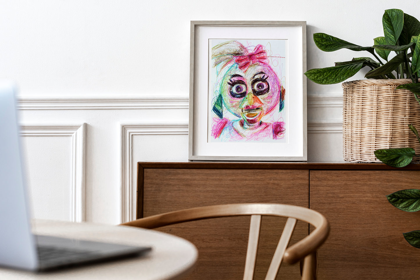 Glamrock Chica Ballpoint Pen Print