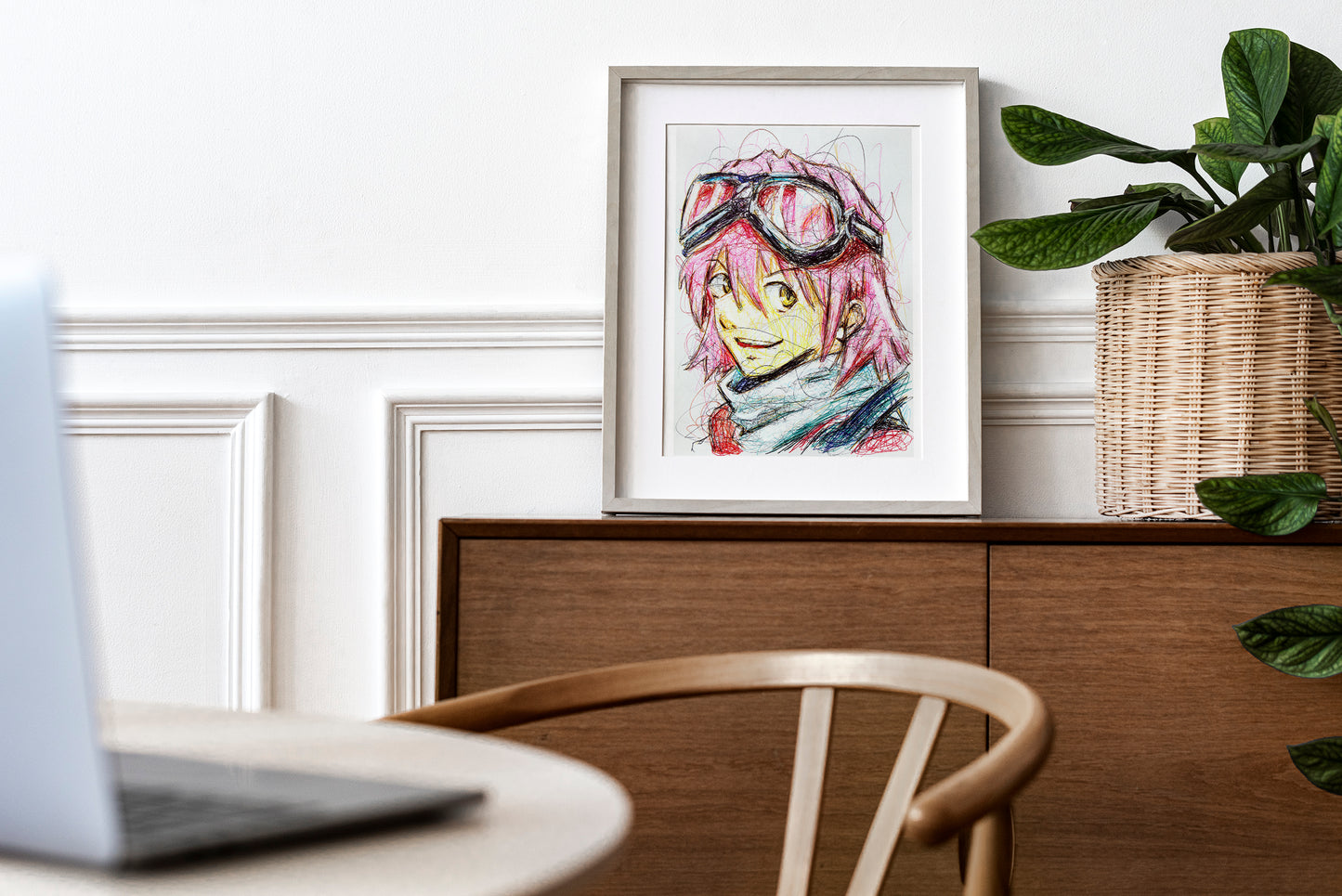 Haruko Haruhara Ballpoint Pen Print