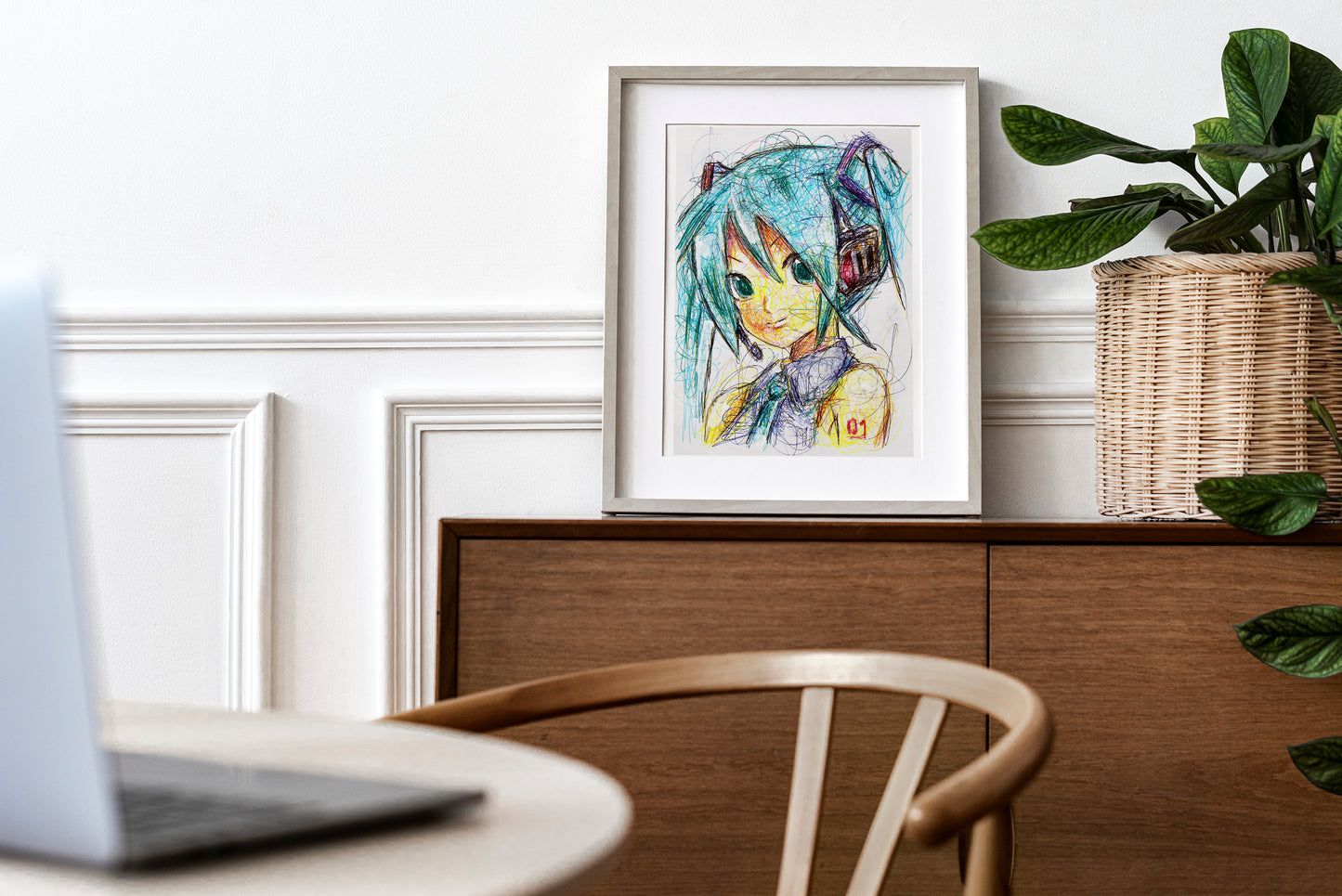 Hatsune Miku Ballpoint Pen Print