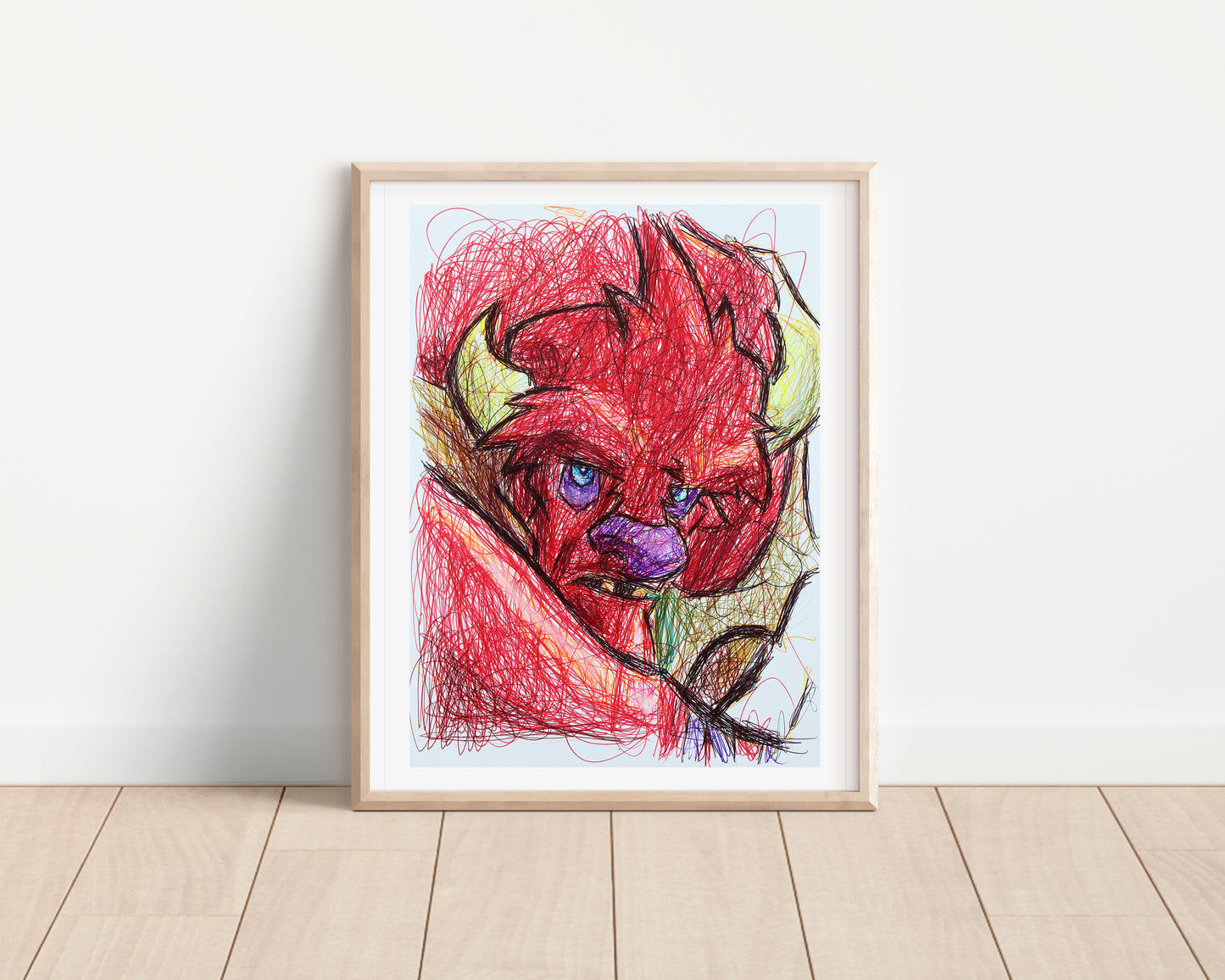 Jean Bison Ballpoint Pen Art Print
