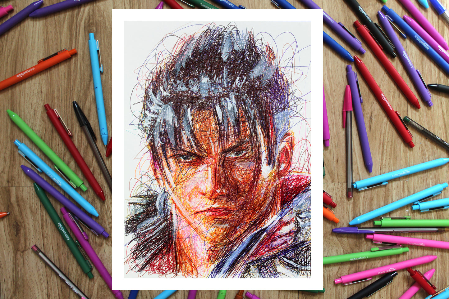 Jin Kazama Ballpoint Pen Print