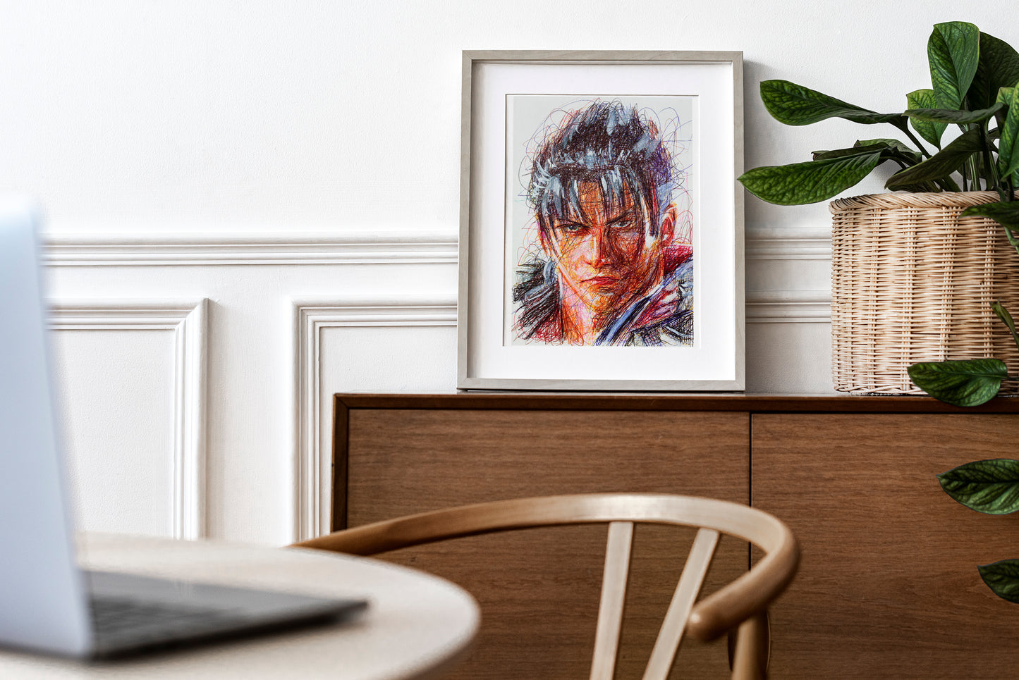 Jin Kazama Ballpoint Pen Print