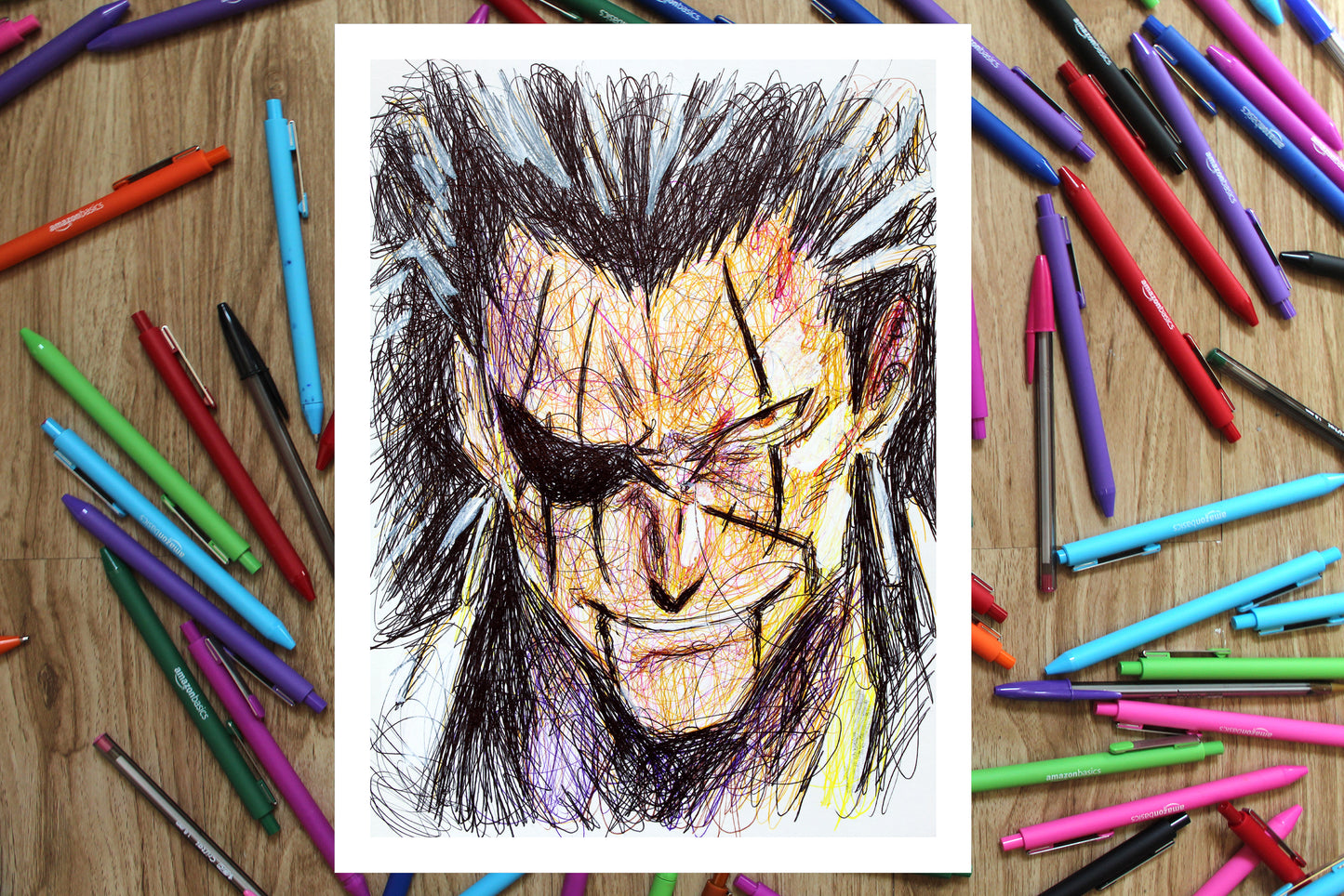 Kenpachi Zaraki Ballpoint Pen Print