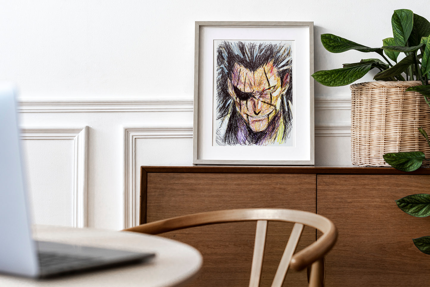 Kenpachi Zaraki Ballpoint Pen Print