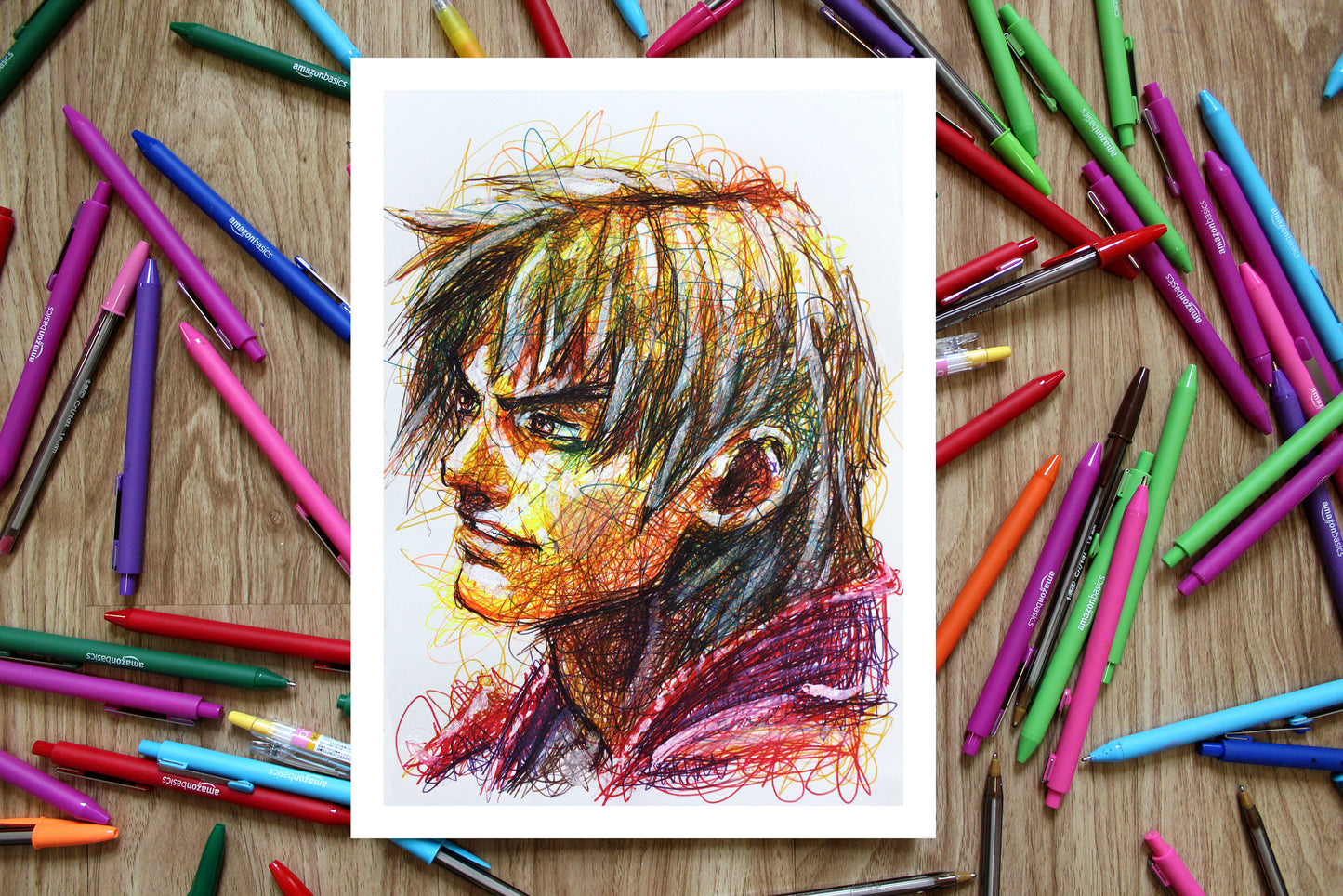 Street Fighter Ken Ballpoint Pen Art Print