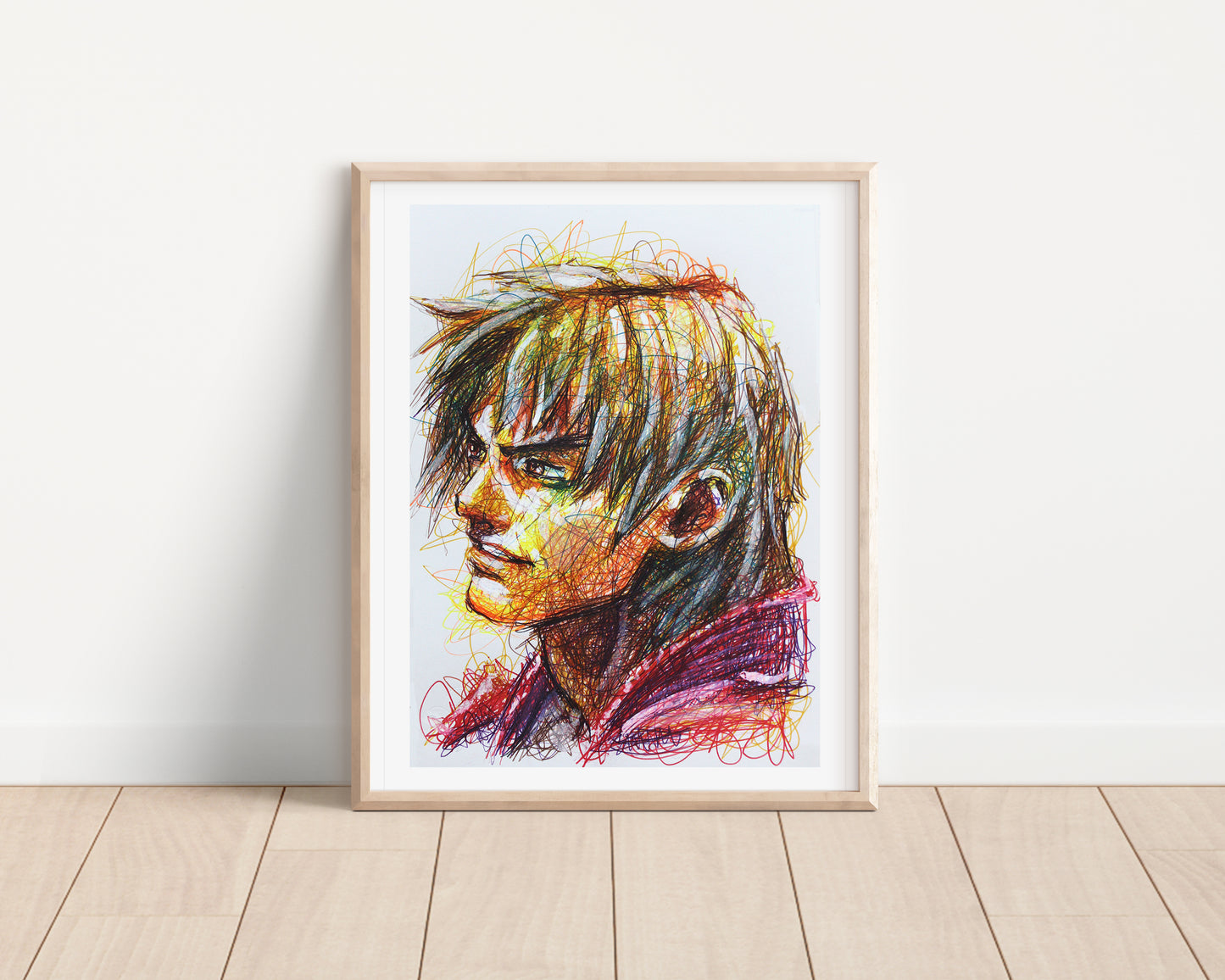 Street Fighter Ken Ballpoint Pen Art Print