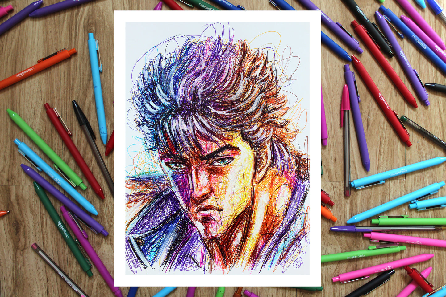 Kenshiro Ballpoint Pen Print