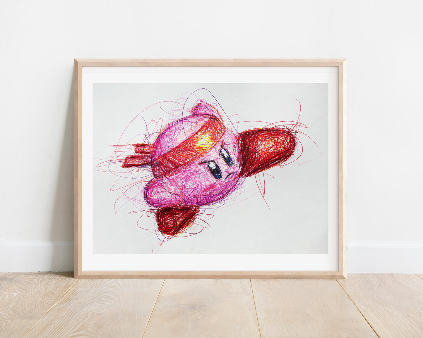 Fighting Kirby Ballpoint Pen Print