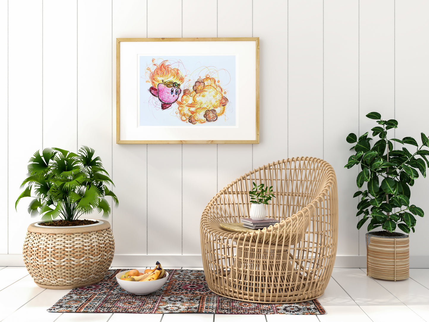 Fire Kirby Ballpoint Pen Print