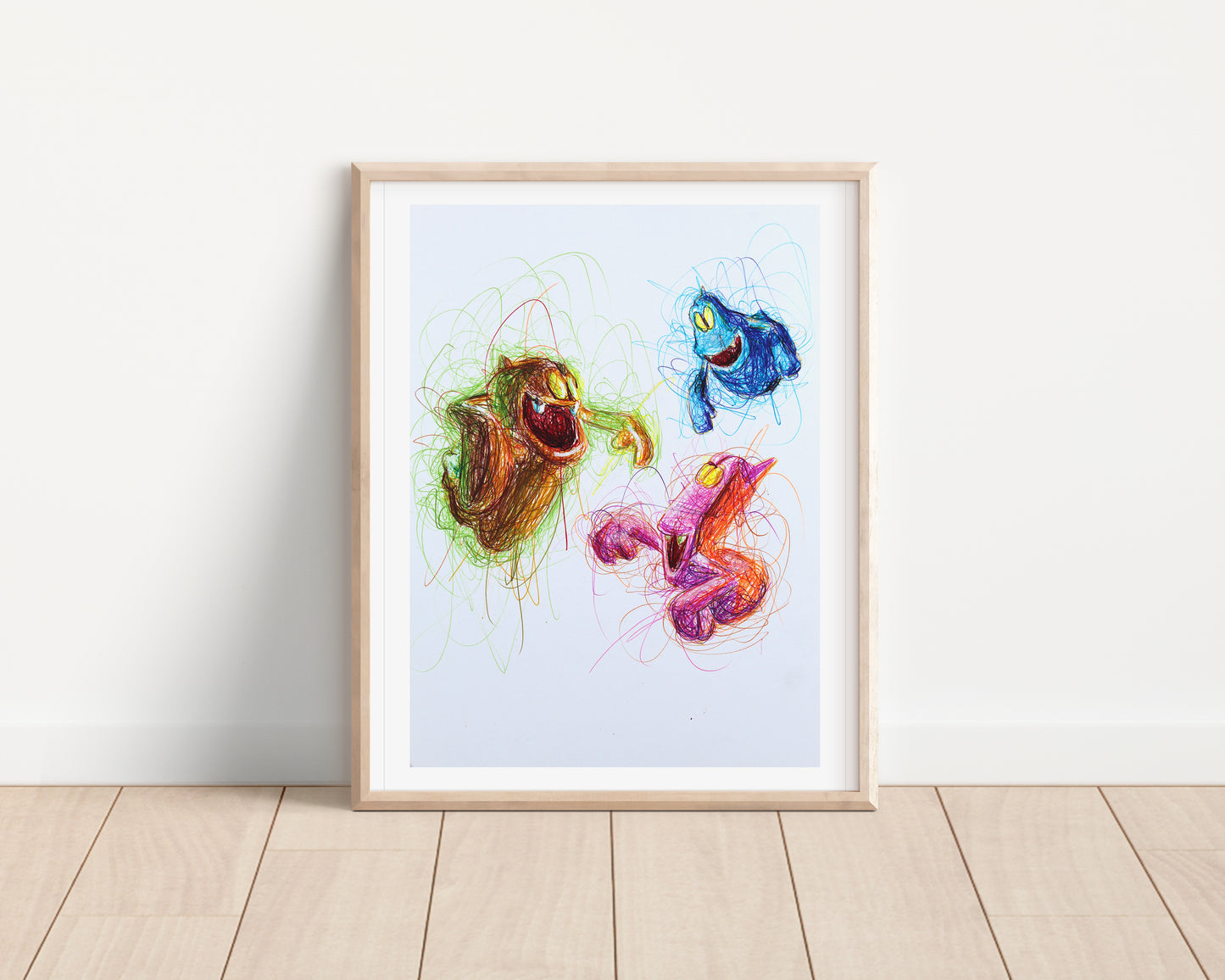 Luigi's Mansion Ghosts Ballpoint Pen Art Print