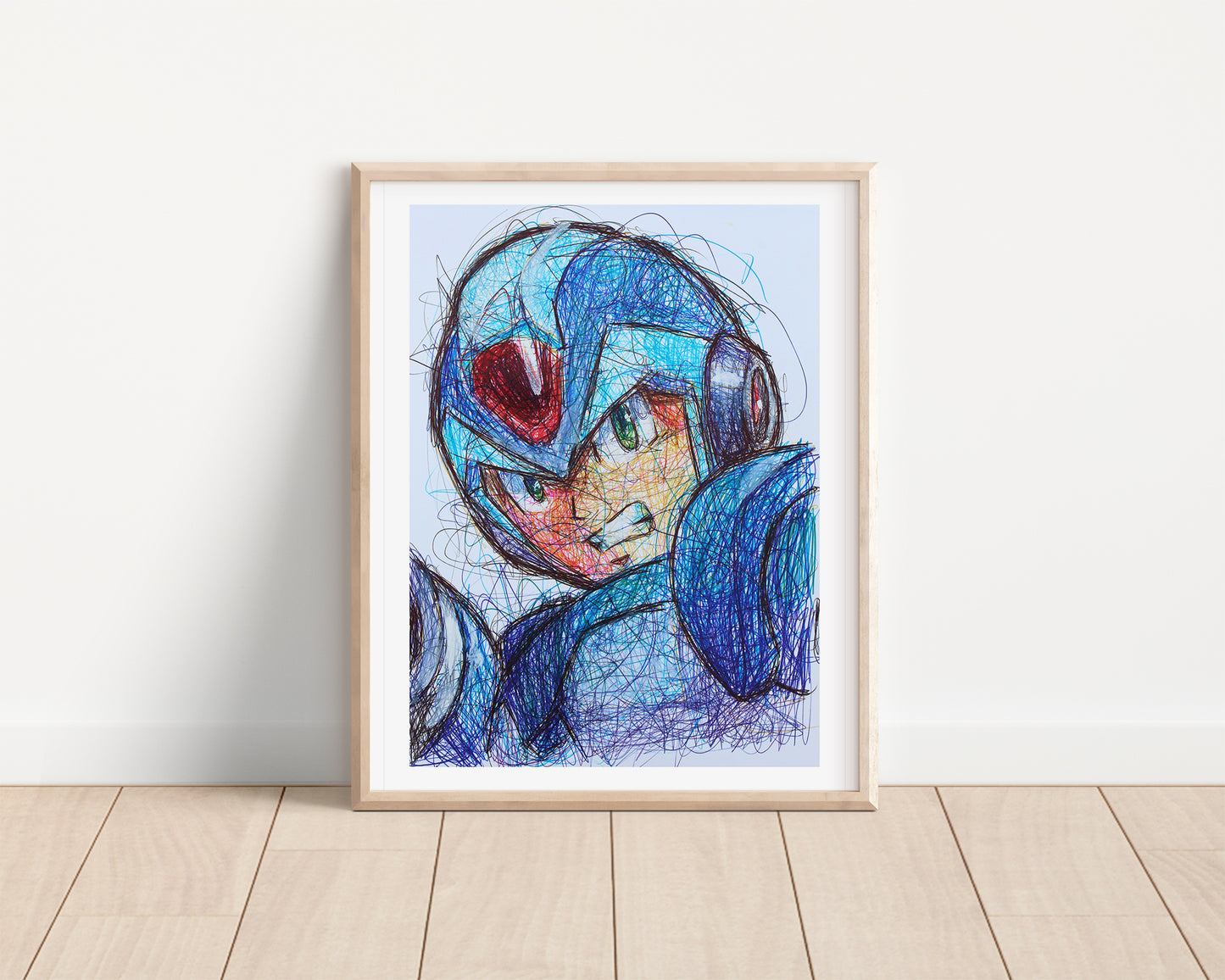 Megaman X Ballpoint Pen Print