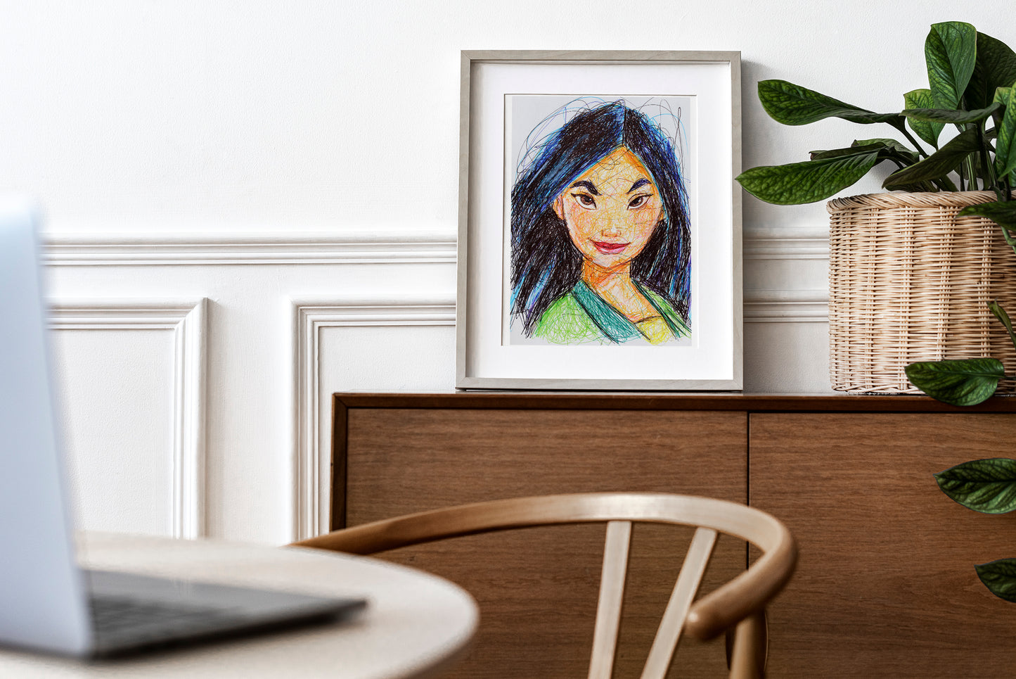Mulan Ballpoint Pen Print