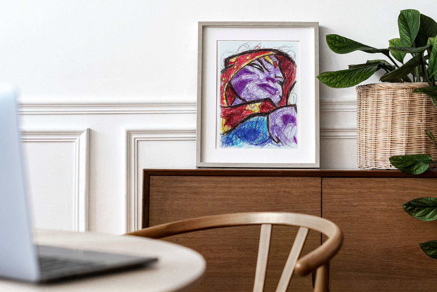Neyla Ballpoint Pen Art Print