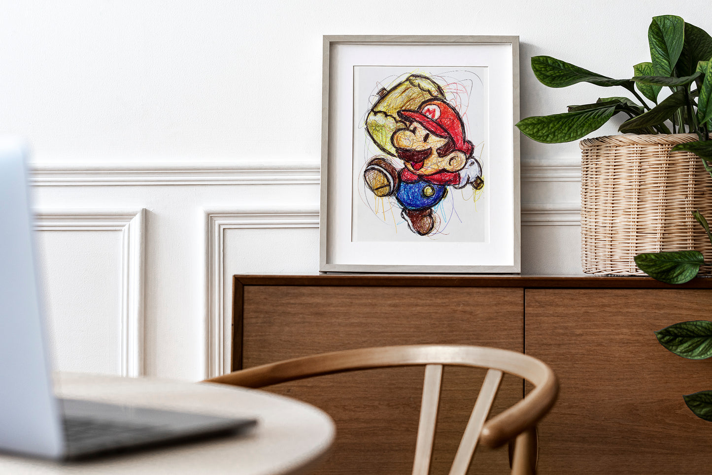 Paper Mario Ballpoint Pen Print