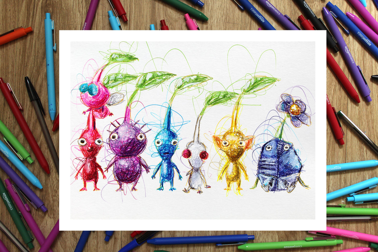 Pikmin Ballpoint Pen Print