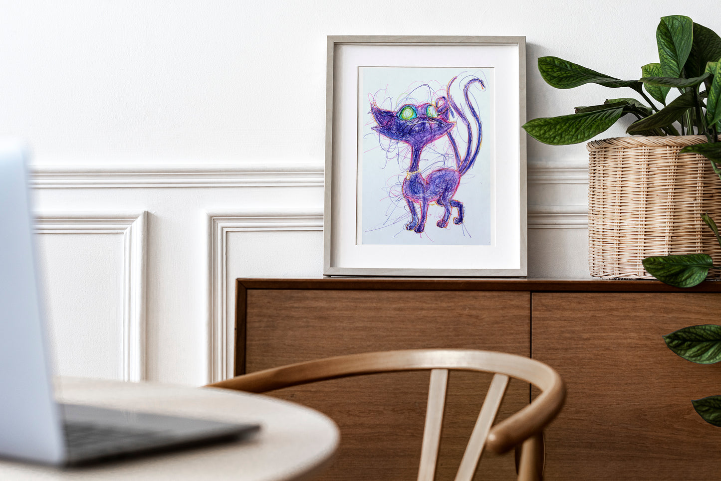Polterkitty Ballpoint Pen Art Print
