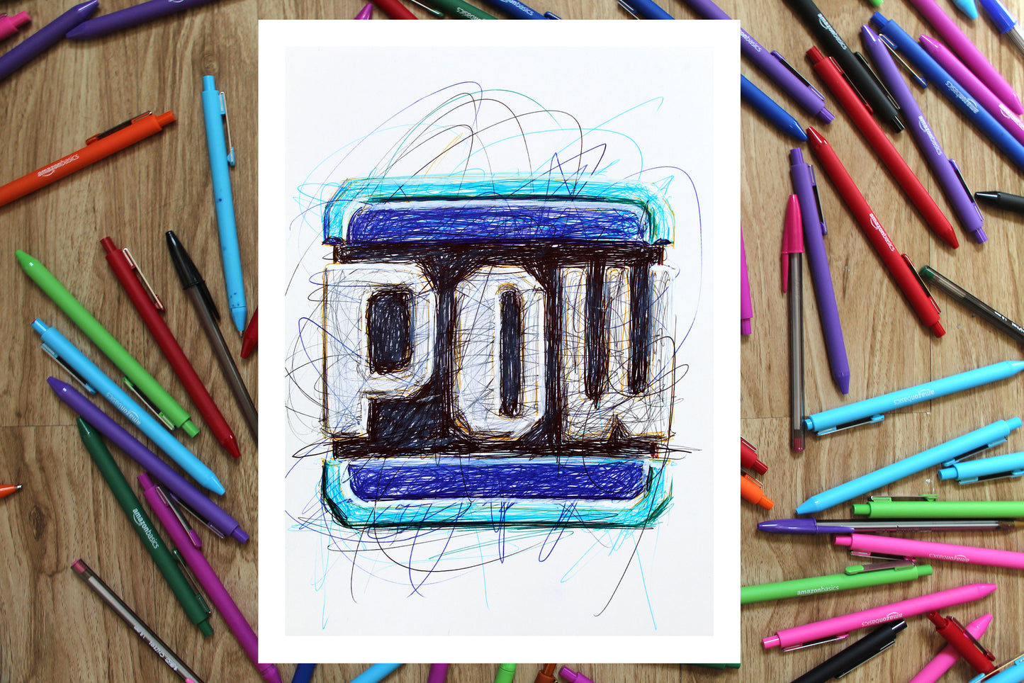 Pow Block Ballpoint Pen Print
