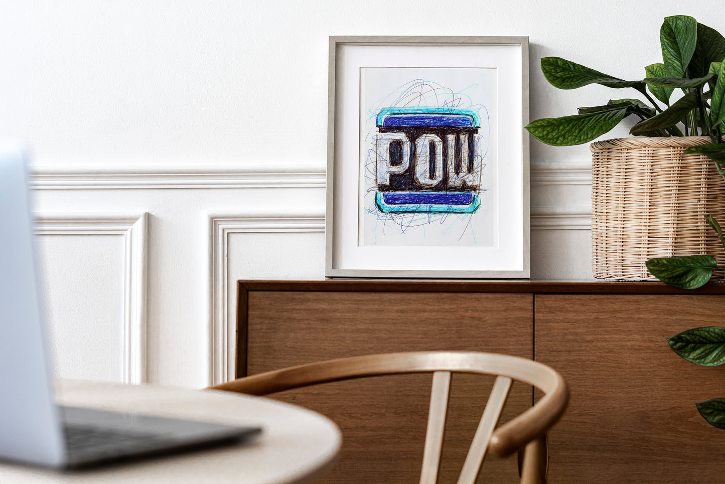 Pow Block Ballpoint Pen Print