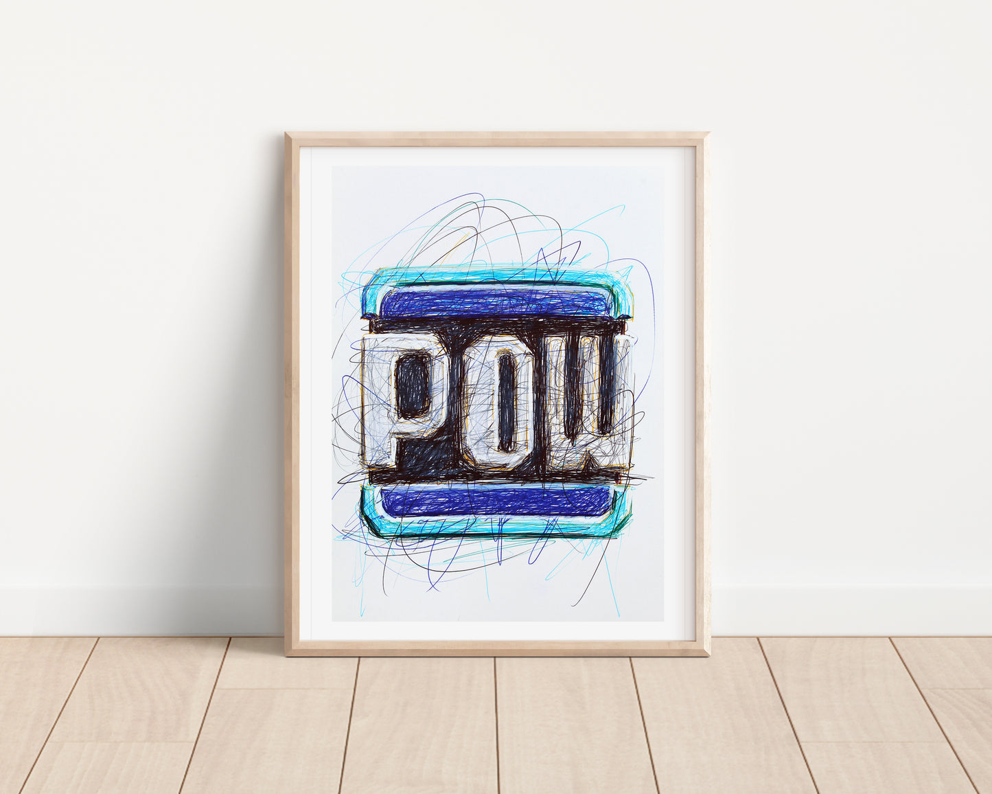 Pow Block Ballpoint Pen Print