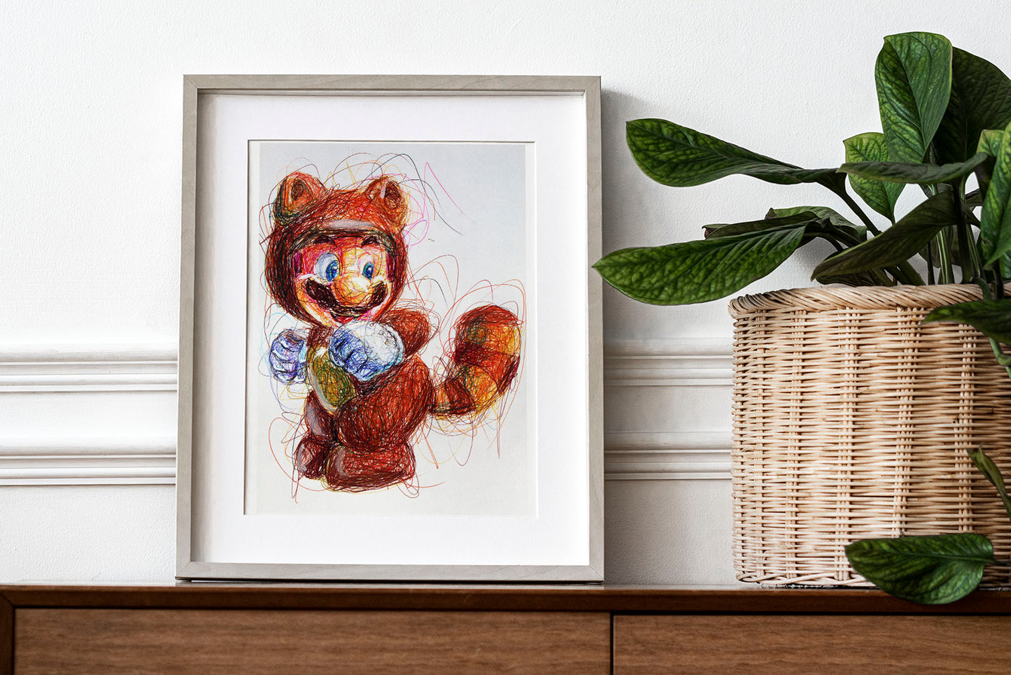 Tanooki Suit Mario Ballpoint Pen Print