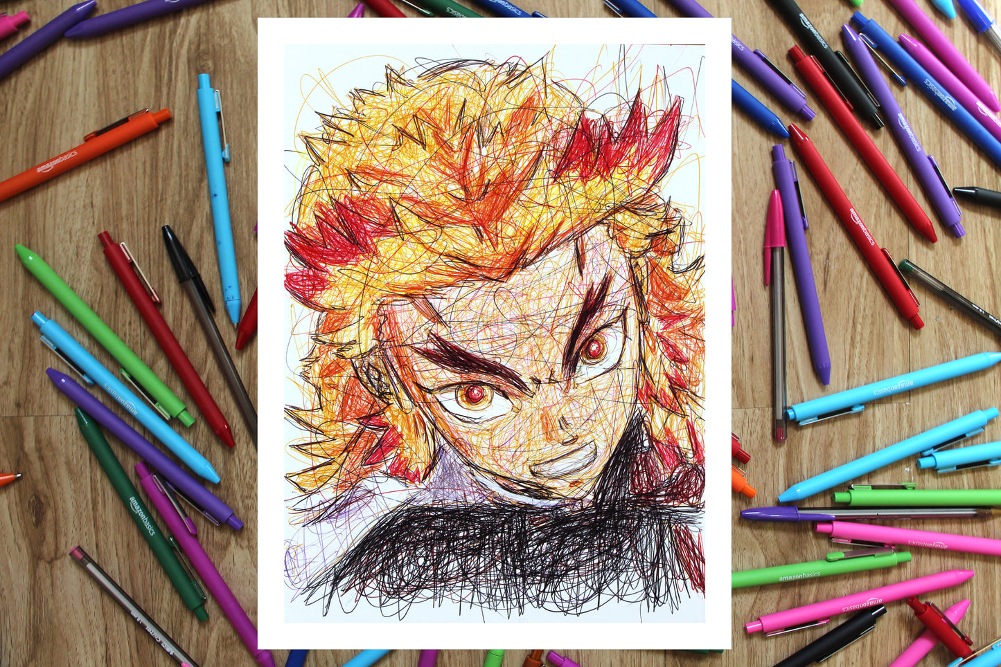 Rengoku Ballpoint Pen Print