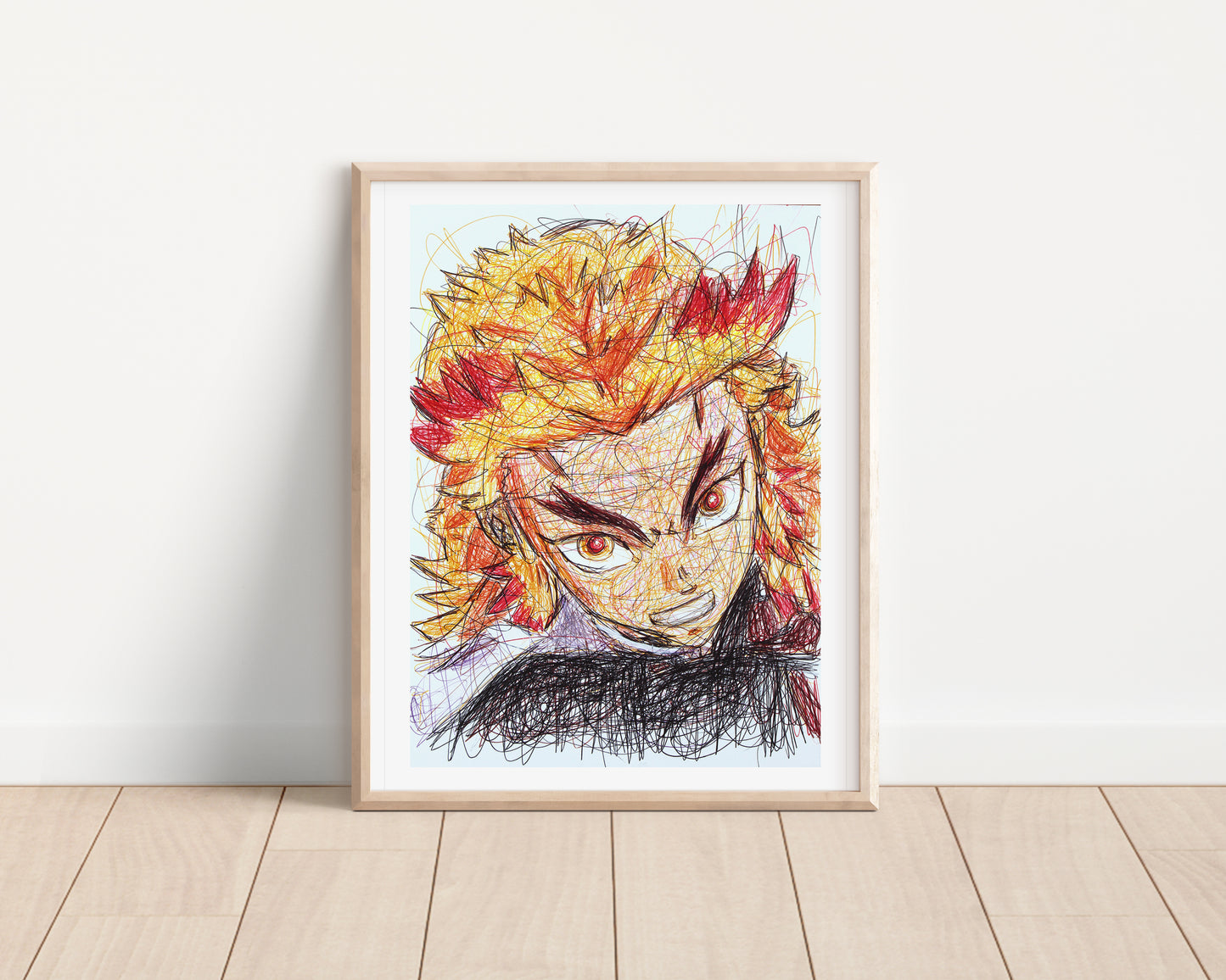 Rengoku Ballpoint Pen Print