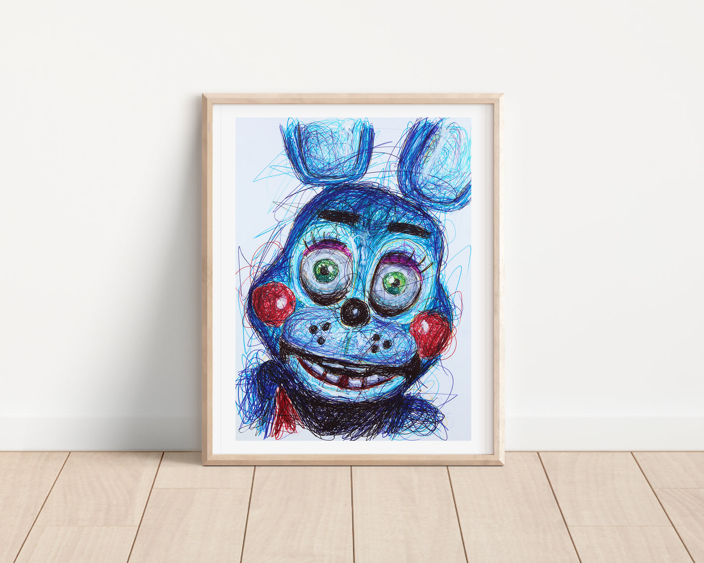 Toy Chica Ballpoint Pen Art Print