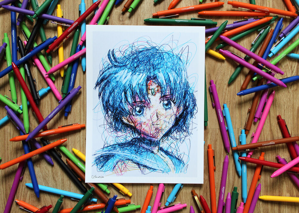 Sailor Moon Ballpoint Pen Art Print Set-Cody James by Cody