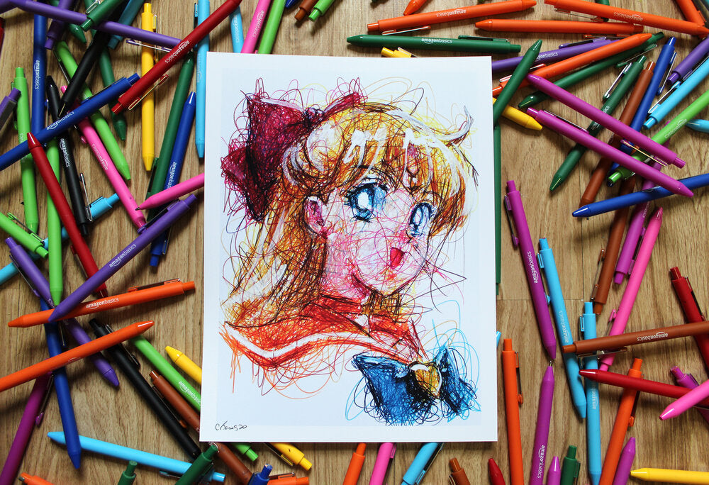 Sailor Moon Ballpoint Pen Art Print Set-Cody James by Cody