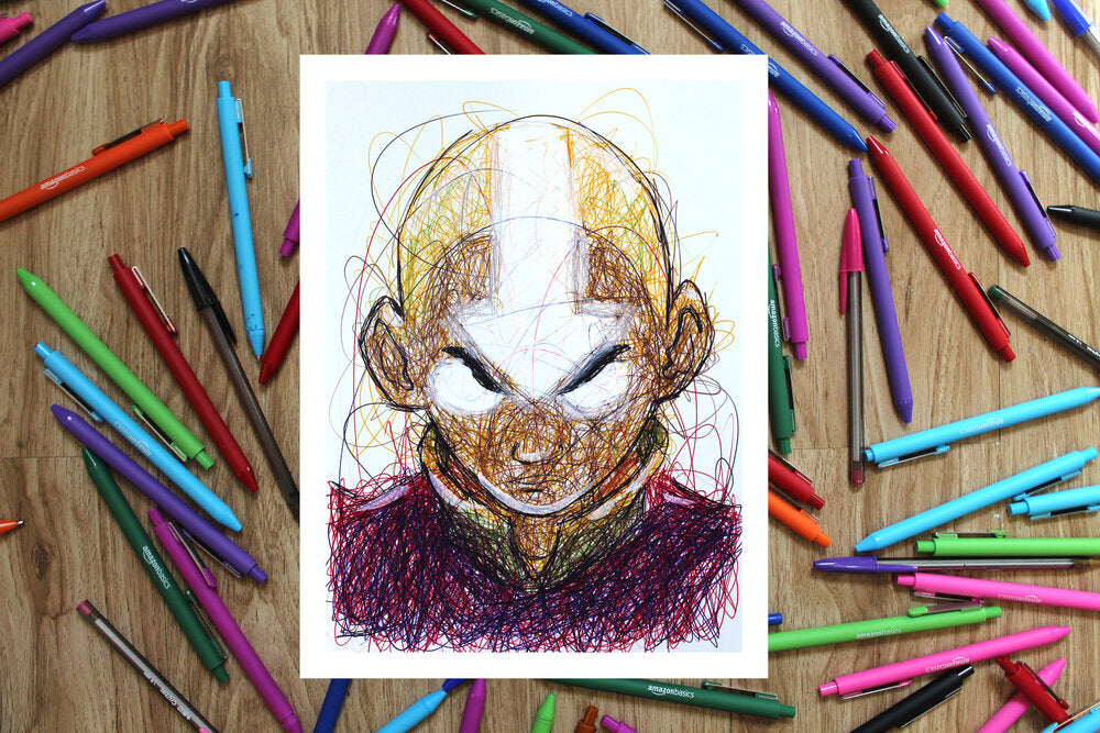 Avatar Last Air Bender Complete Ballpoint Pen Art Print Set-Cody James by Cody