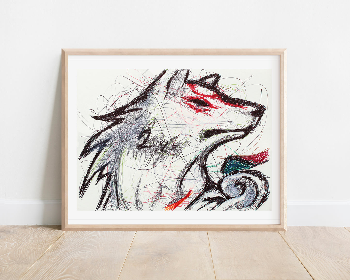 Okami Amaterasu Ballpoint Pen Art Print