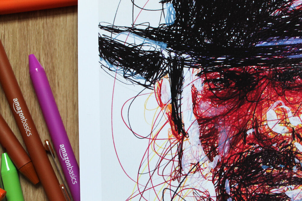 Arthur Morgan Ballpoint Pen Scribble Art Print-Cody James by Cody