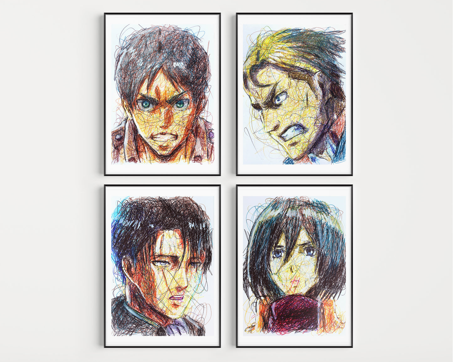Attack on Titan Art Print Set