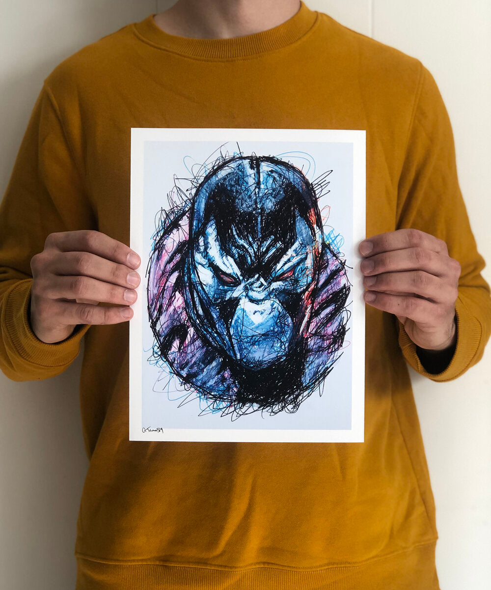 Bane Ballpoint Pen Scribble Art Print-Cody James by Cody