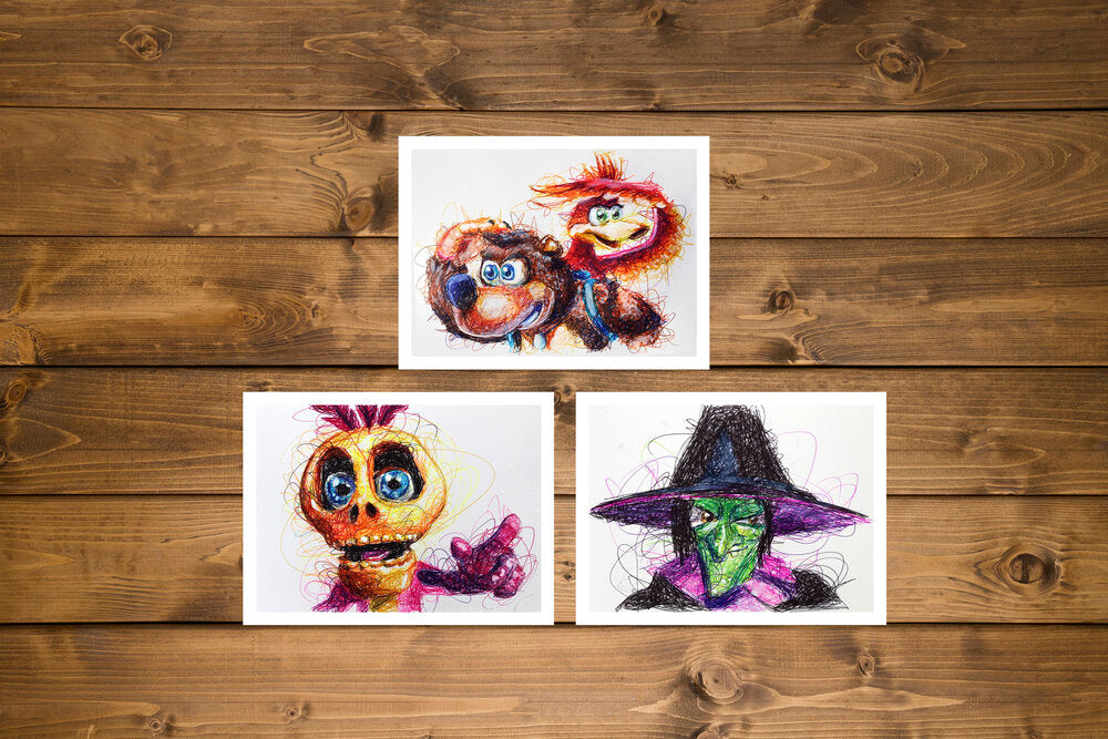 Banjo Kazooie Ball Point Pen Art Print Set-Cody James by Cody
