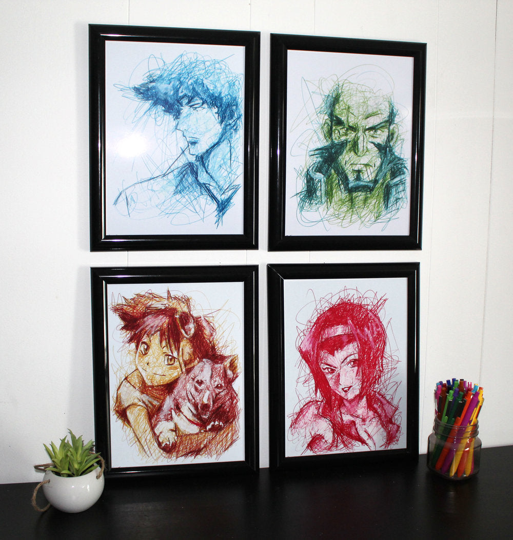 Cowboy Bebop Ballpoint Pen Art Print Set-Cody James by Cody