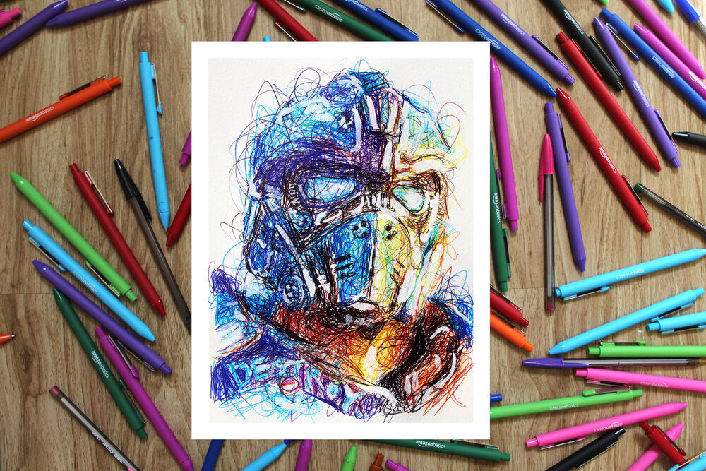 Gears of War Ballpoint Pen Art Print Set-Cody James by Cody