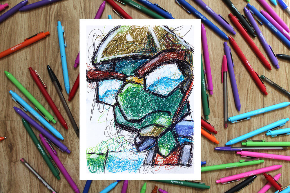 Sly Cooper COMPLETE Ballpoint Pen Art Print Set-Cody James by Cody