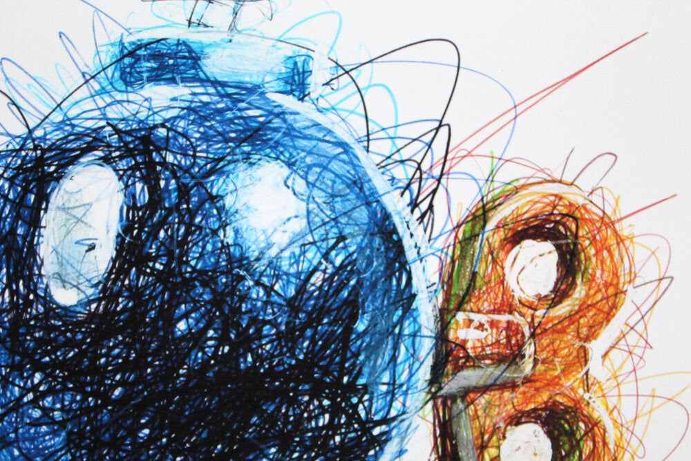 Bob-Omb Ballpoint Pen Scribble Art Print-Cody James by Cody