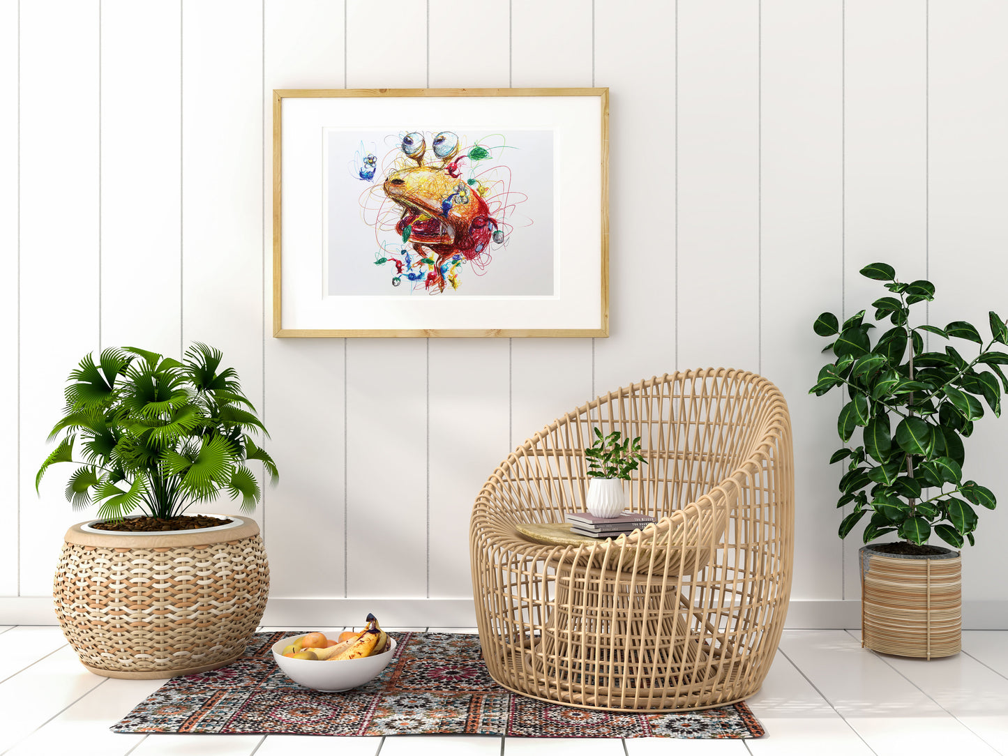 Bulborb Ballpoint Pen Scribble Art Print